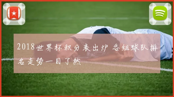 2018世界杯积分表出炉 各组球队排名走势一目了然